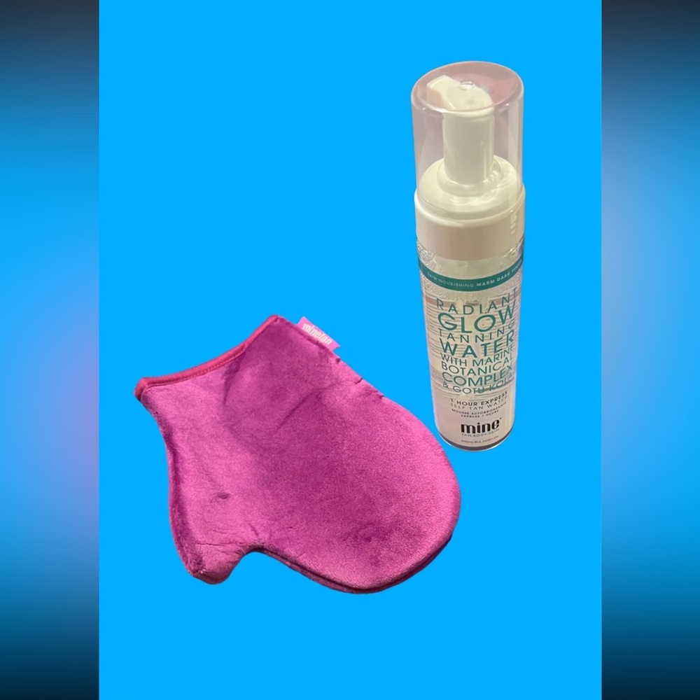 MINETAN ALL ACCESS RADIANT GLOW TANNING WATER & MITT NIP MSRP $42.94